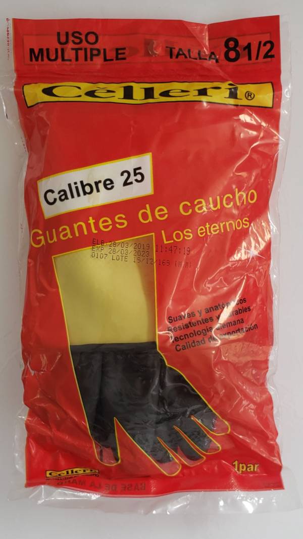 GUANTES DE CAUCHO , USO EN GENERAL