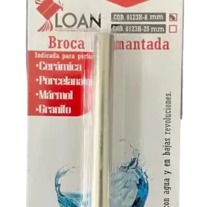 1294. Cod. 01-030-00025-531 Loan Broca Diamantada 8mm para Porcelanato